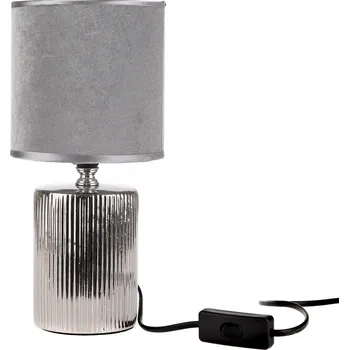Lampička Keramická stolní lampa Moon, 13 x 27,5 x 13 cm, stříbrná