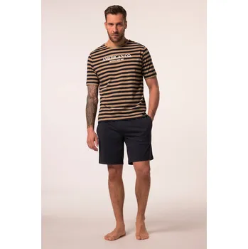 Pánské pyžamo JP1880, Plus size Pyžamo JP1880, domácí oblečení, krátké dvojdílné, do 8XL pro plnoštíhlé nadměrná velikost, 837734330-1907, hnědý, 8XL, Plus size oblečení, Oblečení pro vysoké muže, Nadměrné velikosti, Oblečení pro plnoštíhlé.