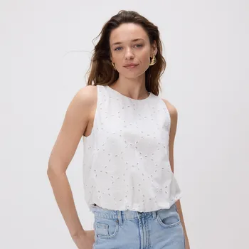 Reserved - Top s ažurou - bílá - 560FB-00X - 560FB-00X-S