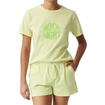 Pánské oblečení Dámské pyžamo Atlantic NLP-487 - bavlna Světle zelená S