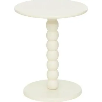 Konferenční stolek Kulatý bílý dřevěný konferenční stolek Chamlo moderní do obývacího pokoje Atmosphera 38 cm