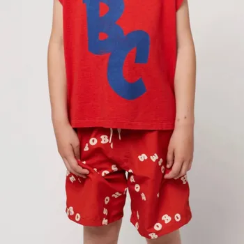 Pánské plavky BOBO CHOSES Plavecké Bermudy - Circle all over RED Velikost: 8-9y