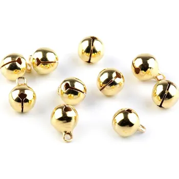 Vánoce Rolničky Ø10 mm zlaté 10ks