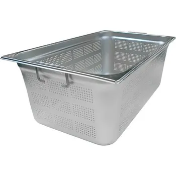 Gastronádoba děrovaná GN 1/1 - 200 ucha zasouvací nerezová | RED