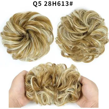 Příčesek Gumička na messy drdol s umělými vlasy | syntetické vlasy - 23