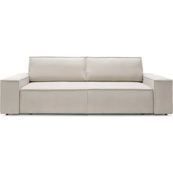 Pohovka Rozkládací pohovka Molde manšestr béžová 3místná s úložným prostorem do obýváku