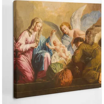 Obraz Tištěný Obraz na plátně Narození Ježíše Krista Betlém 40x40 cm