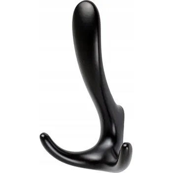 Věšák NÁBYTKOVÝ VĚŠÁK nástěnný, KOVOVÝ HÁČEK na oblečení DW01 ČERNÝ MAT