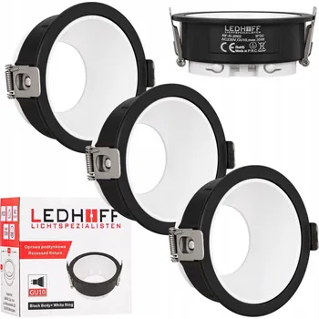 Bodové svítidlo Bodové kulatý svítidlo Ledhoff bílé, černé