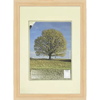 Rám na obraz 28x35 | Rámeček Kasette ECO přírodní PLEXI čiré [BN]