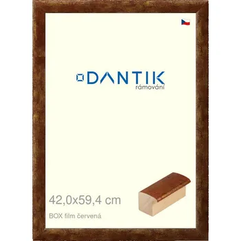 Rám na obraz DANTIK rámeček 42x59,4 | BOX film červená (Plexi Čiré) (Vyrobeno s láskou u nás v DANTIKU)
