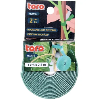 Stahovací páska PÁSKY VÁZACÍ S HÁČKEM A SMYČKOU, 2KS ZELENÉ