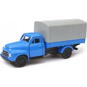 autíčko Opel Blitz 1:34 - 39 WELLY s plachtou, modrý