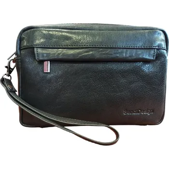 Pánská aktovka SENDI DESIGN pánská etue kožená černá M-716 BLACK