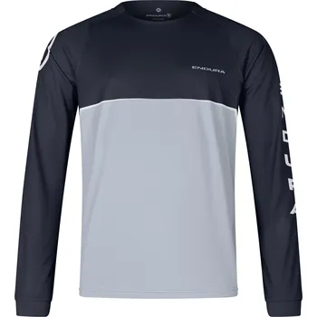 cyklistický dres Endura dres s dlouhým rukávem Core Printed L/S Tee Černá - vel. XXL r.25