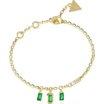 Náramek Guess Slušivý pozlacený náramek s krystaly Hashtag JUBB04251JWYGEM 21 cm + 2 měsíce na vrácení zboží