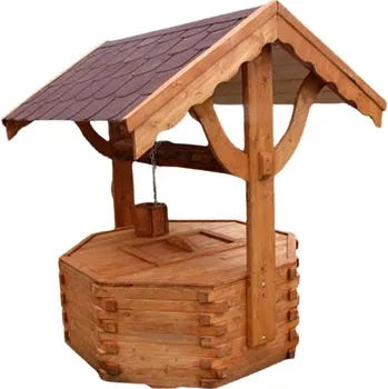 Zahradní dekorace Botodrew dřevěná zahradní dekorační studna botodre šindelová střecha pr.130