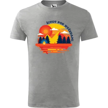 Chlapecké tričko Dětské tričko Život pod hvězdami Velikost: 158/12 let, Barva trička: Tmavě šedý melír