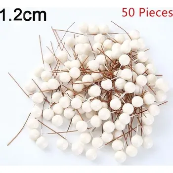 Vánoční dekorace Vánoční ozdoby perličky na věnec | vánoční dekorace, ozdoby 50 ks - Bílý