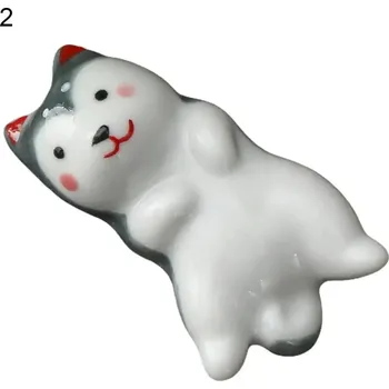 Keramický kočičí držák na hůlky | Stojánek na hůlky, Podložka pod příbory - 2-GY