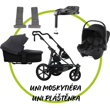 Kočárek TFK - Trends for Kids Akční set TFK Sport Pro podvozek 2025 + Hluboká korba kombi Premium + Pláštěnka + Moskytiéra + adaptéry + Britax Römer Baby-Safe Core + isofix base