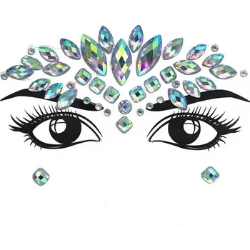 Samolepící dekorace 3d kamínky na tvář festivalové nálepky | samolepky na obličej, dekorace na pleť - ZS001-A(11)