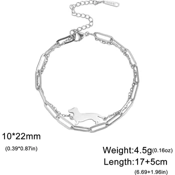 Náramek Dámský ocelový náramek s řetízkem | šperk - Paperclip Chain-S