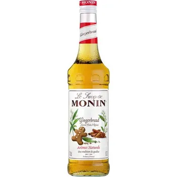 Nealkoholický nápoj Monin Gingerbread sirup (perník) přináší bohatou a kořeněnou chuť klasického perníku do vašich nápojů a dezertů. Tento sirup kombinuje sladké tóny medu, skořice, zázvoru a muškátového oříšku, což vytváří autentickou a výraznou chuť, která je ideální pro z