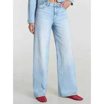 Dámské džíny Sinsay - Džíny s širokými nohavicemi a nízkým pasem - modrá - 791DB-50J - 791DB-50J-32