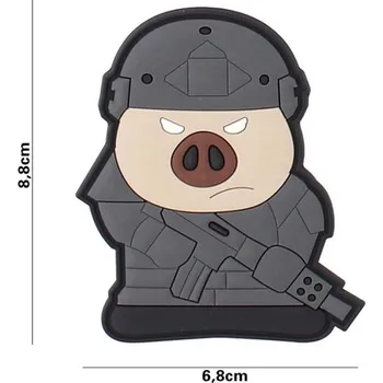 Nášivka 101 Inc. Company Nášivka na suchý zip Tactical Pig (plast 3D) - grey (101 INC)