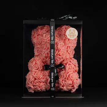 umělá květina Medvídárek Limited Edition 40cm dárkově balený - meruňkový