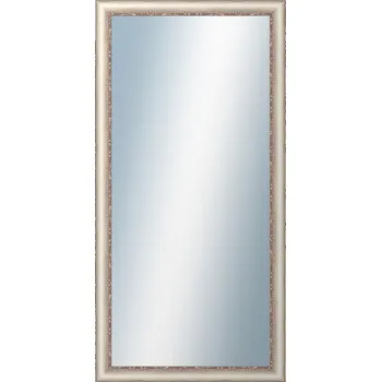 Zrcadlo DANTIK - Zarámované zrcadlo - rozměr s rámem cca 50x100 cm z lišty PROVENCE bílá (2652)