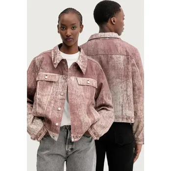 Dámská casual bunda Džínová bunda CAMPERLAB hnědá barva, přechodná, oversize, AU00021.003 84X, vel. S