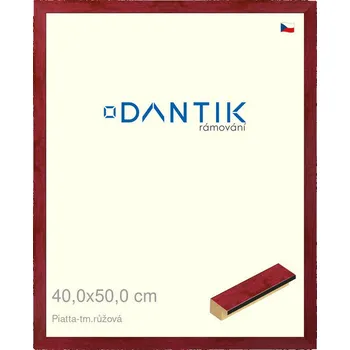 Rám na obraz DANTIK rámeček 40x50 | PIATTA tm.růžová (Sklo Čiré) (Vyrobeno s láskou u nás v DANTIKU)
