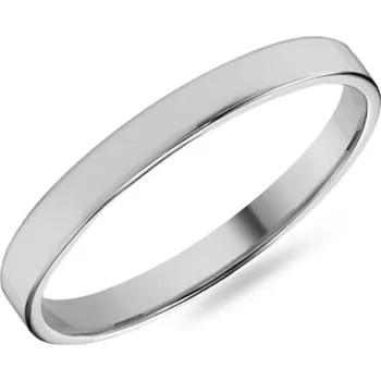 Prsten Pánský snubní prsten 2,5 mm, bílé zlato IZKR008A-M + dárkové balení LUXUS zdarma