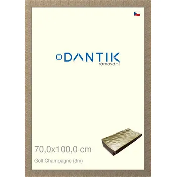Rám na obraz DANTIK rámeček 70x100 | Golf champagne (Plexi Čiré) (Vyrobeno s láskou u nás v DANTIKU)