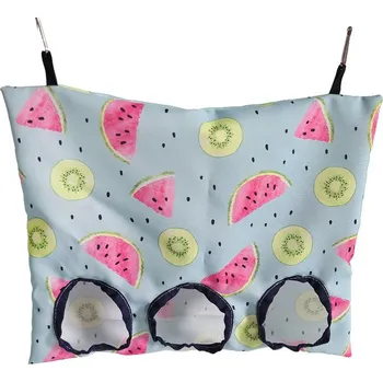 Krmivo pro hlodavce Krmítko pro králíky s držákem na seno | pytel na krmení - 3jamkový meloun