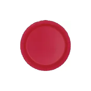 Talíř Papírový talíř 18cm červená 8ks (paper plates)