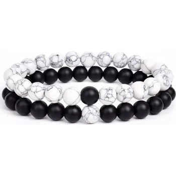 Náramek Stylové náramky z přírodního kamene | šperky 2 ks - 1 , 6 mm , 17 cm - 6,7 palce