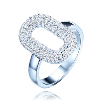 Prsten MINET Luxusní stříbrný prsten s bílými zirkony vel. 53 JMAS0290SR53