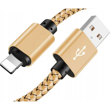 Datový kabel Kabel Interlook USB - Apple Lightning 2 m zlatý