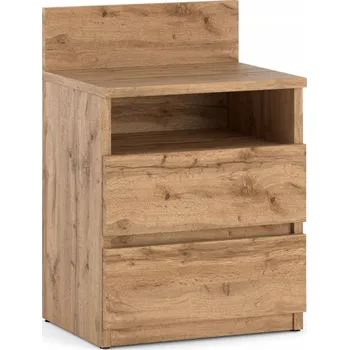 Noční stolek Noční stolek Stiv-Meble dub wotan 2 zásuvky 40x59x32 cm matný