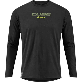 cyklistický dres Cube dres MTB Round Neck Jersey FLOW L/S black