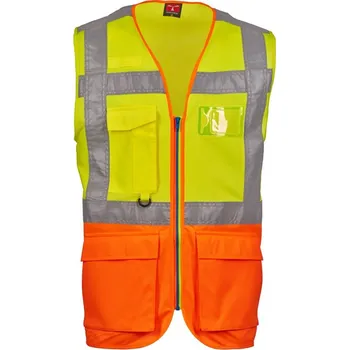 reflexní vesta Reflexní pracovní vesta Payper EXTRA Barva: Žlutá Fluo/ Kouřová, Velikost: M