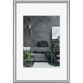 Rám na obraz Hama rámeček hliníkový DETROIT, stříbrný, plexisklo, 60x80 cm (60x80)