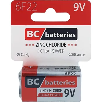 Článková baterie BC 6F22 Extra Power Zinkochloridová 9V