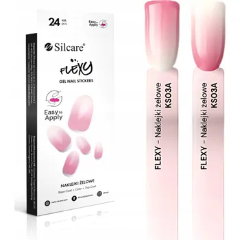 Přípravek na nehty Silcare Gelové nálepky na nehty baby boomer 24 ks