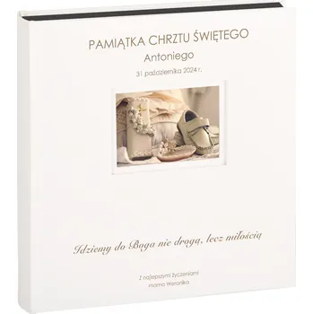 ALBUM na fotografie k vlepování, 50 černých listů Dárek Křtiny První Narozeniny Potisk