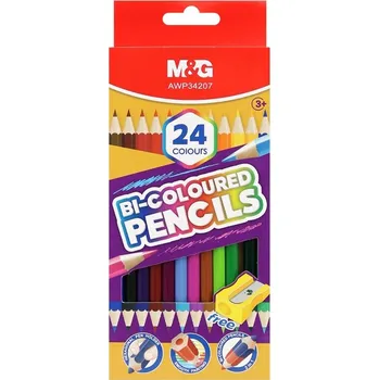 Kresba Pastelky M&G BiColoured, 12ks + ořezávátko
