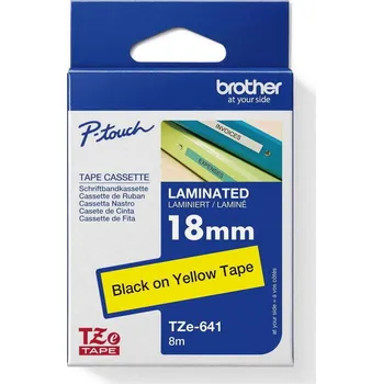 Pásek do tiskárny Páska BROTHER TZe-641, žlutá/černá (18mm, laminované)